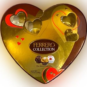 FERRERO COLLECTION HEART CHOCOLATE BOX COLLECTIBLE STORAGE CANDY S M L TRINKETS